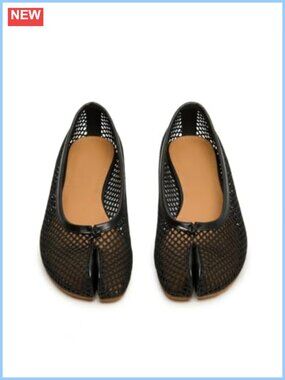 Women's Mesh Split Toe Flats Ballet Slip-On Comfortable Breathable Shoes